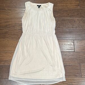 H&M Cream Sleeveless Midi Dress